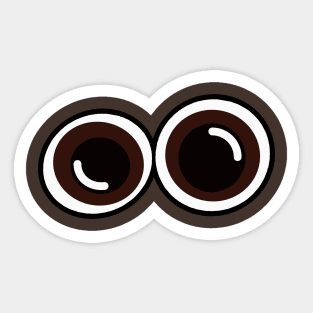 Brown eyes Sticker